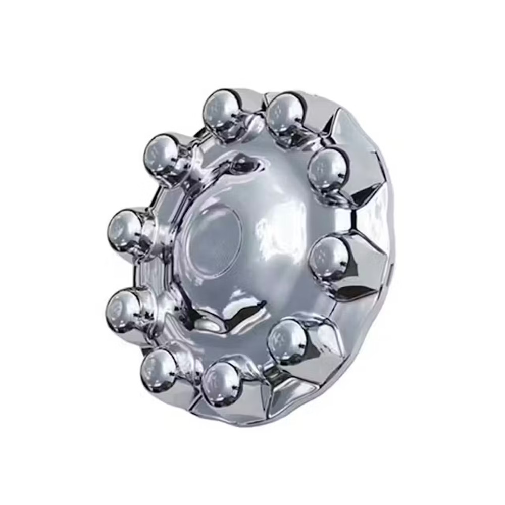 Alcoa Style Chrome One-Piece Front Hub Axle Cover System 086100S