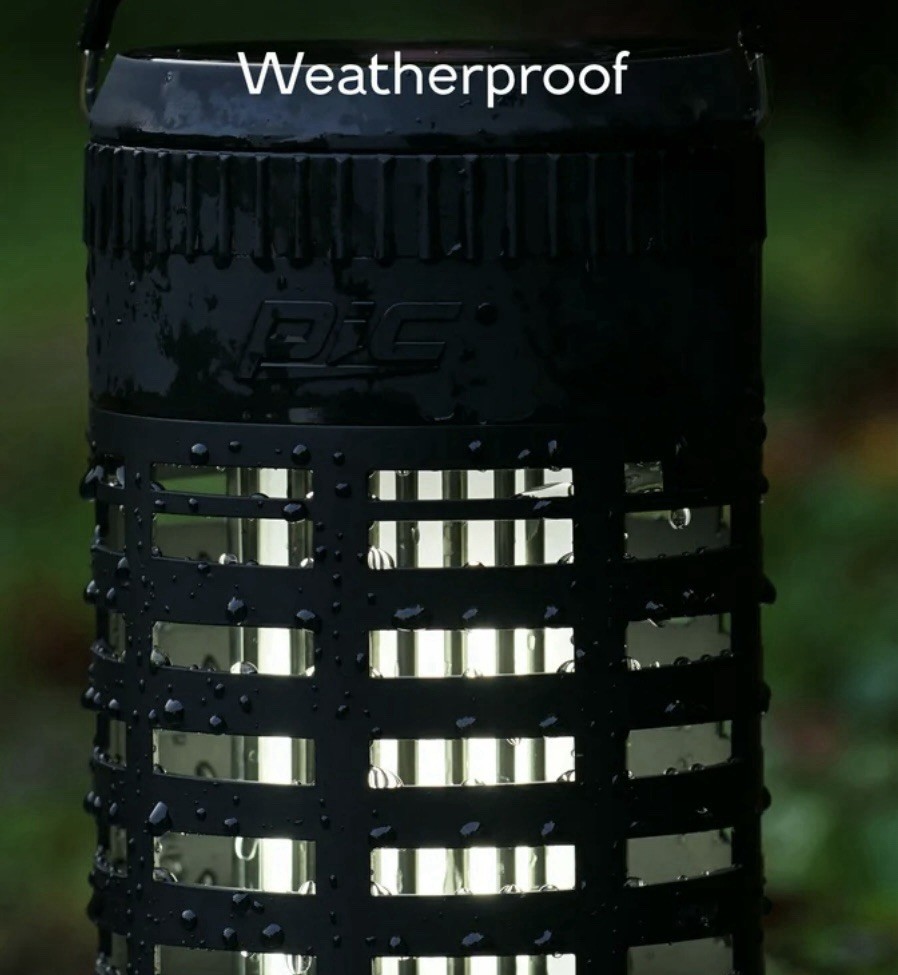 PIC® Flickering Flame Solar Portable Insect Killer Lantern