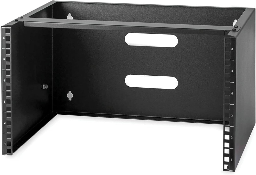 Sturdy 6U Wall Mount Network Rack - 44lbs Capacity, Easy Installation Included