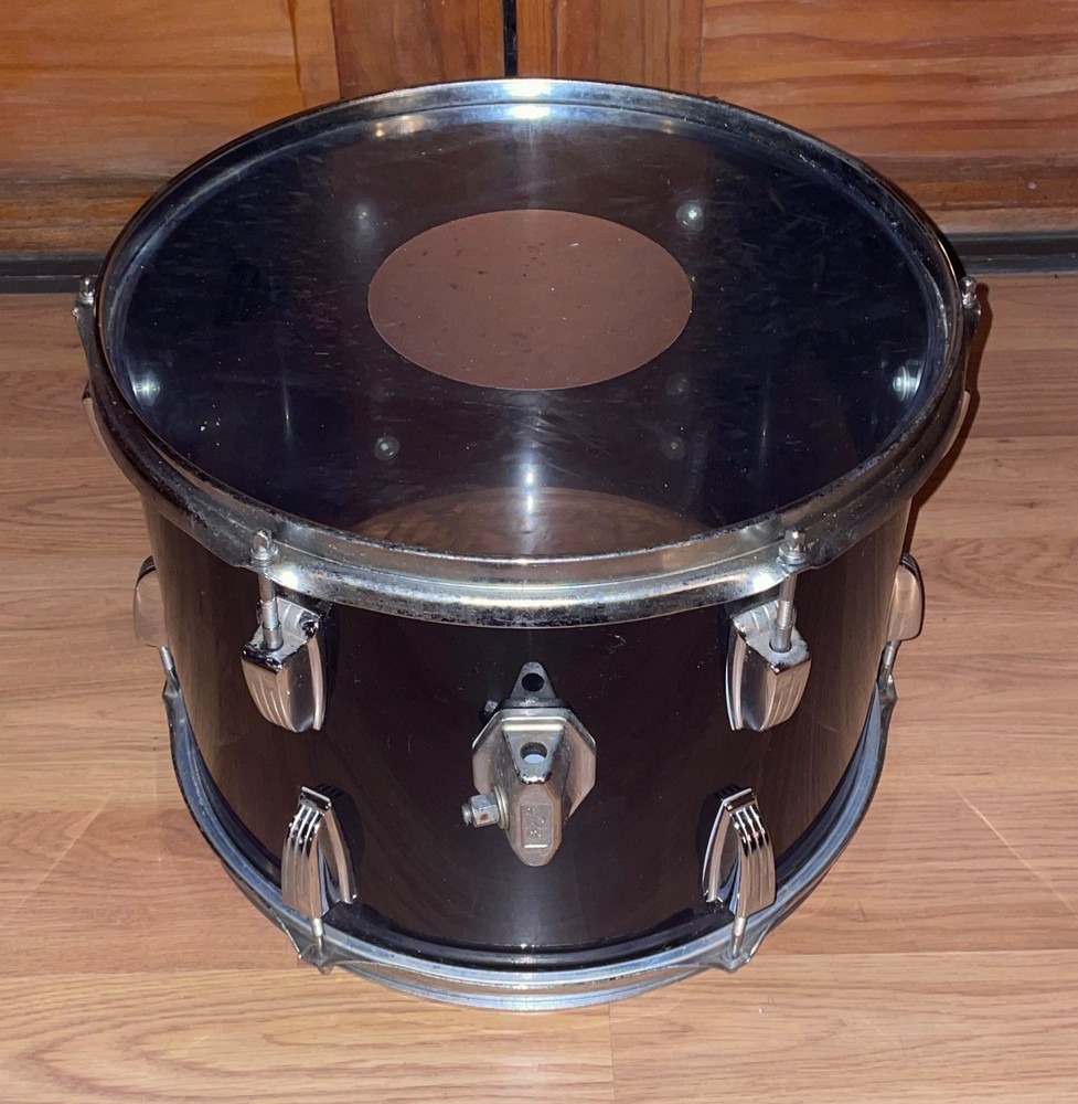 Vintage Ludwig 14" Solid Black Vistalite Tom Drum!