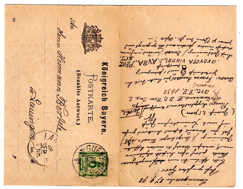 Bayern Ga P41/07 Needs Card!! Gest. (Ba3201)