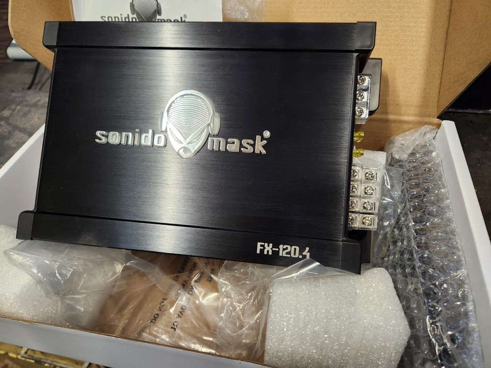 Sonido Mask Class A/B 4 Channel Amplifier Compact size 360 Watts Rms Full range