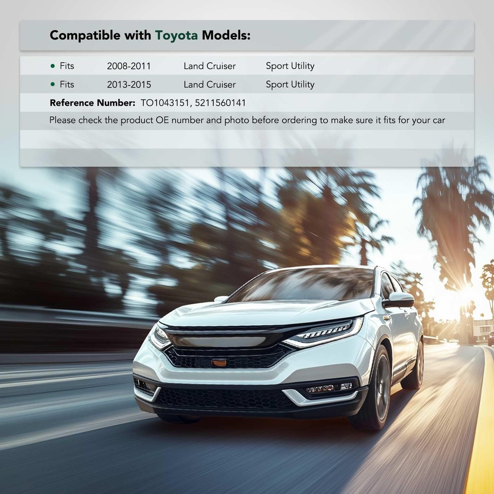 Front Passenger Side Outer Bumper Cover Support for Land Cruiser 2008-2015