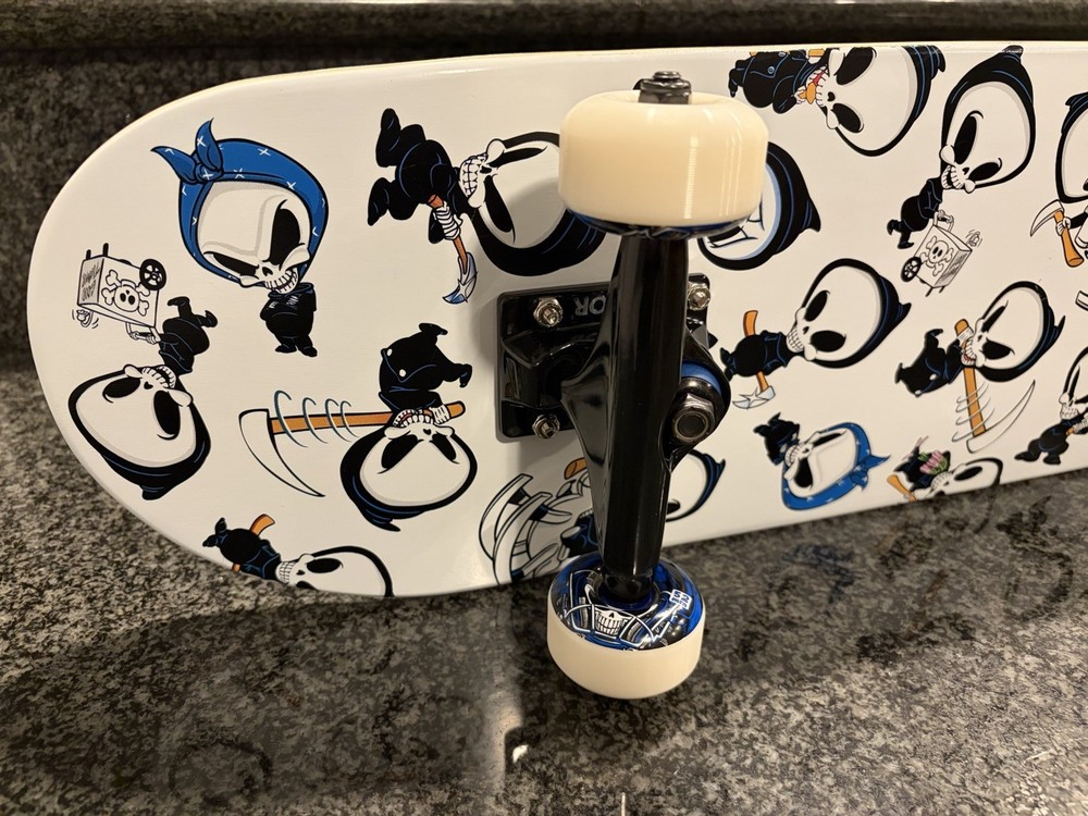 Blind Skateboard Complete Wallpaper Reaper Deck Wheels Custom Black White Tensor