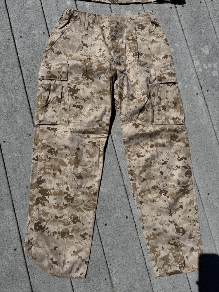 USMC MARPAT Desert Pattern Camouflage Jacket & Pants Set SIZE Medium Short NWOT