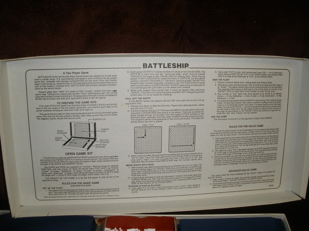 VINTAGE MILTON BRADLEY BATTLESHIP COMPLETE READ DESCRIPTION 1978