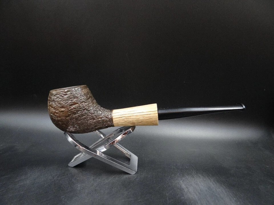 TURKIEWICZ BLACK OAK (MORTA) HAND MADE RHODESIAN PIPE 001