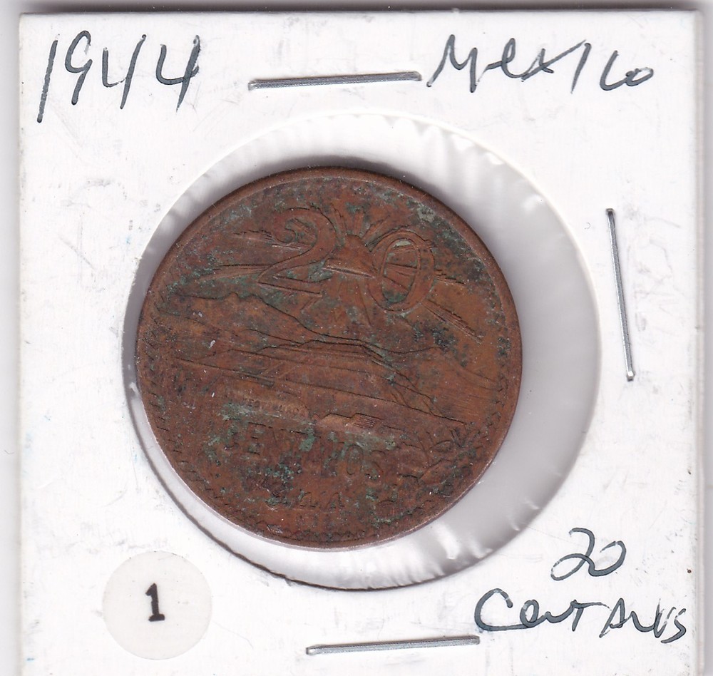 1944 Mexico 20 Centavos