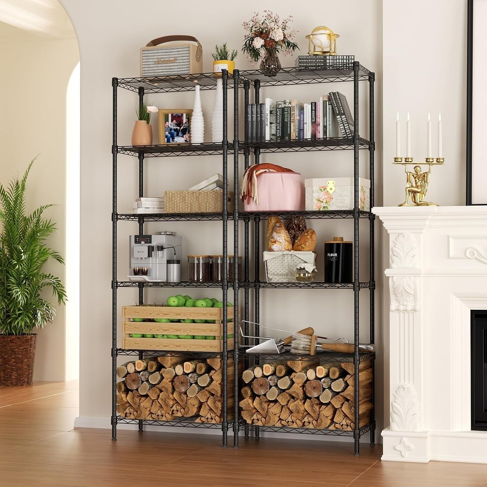 Rustproof 6 Tier Wire Shelf - Durable Storage for Kitchen, Garage, and Bathroom