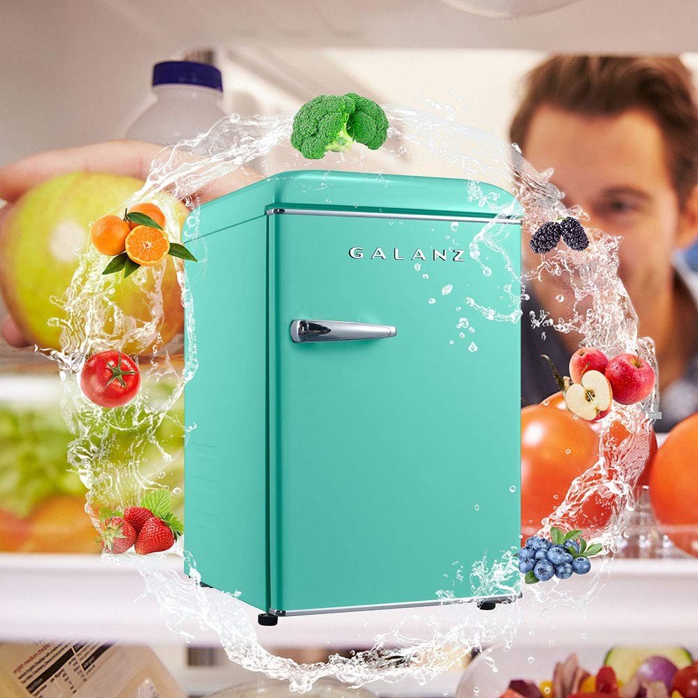 GLR25MGNR10 Compact Refrigerator, Mini Fridge with Single Doors, Adjustable M...