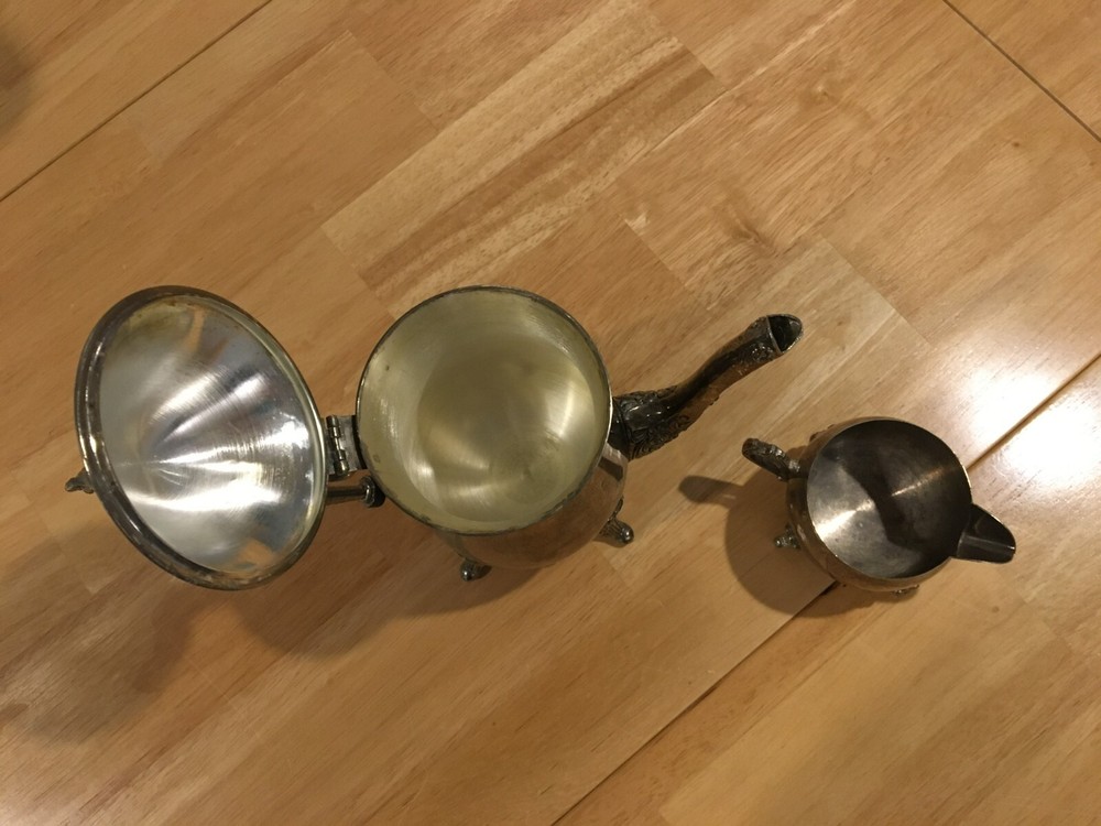 Vintage Silver Plated 2 Piece Tea Set