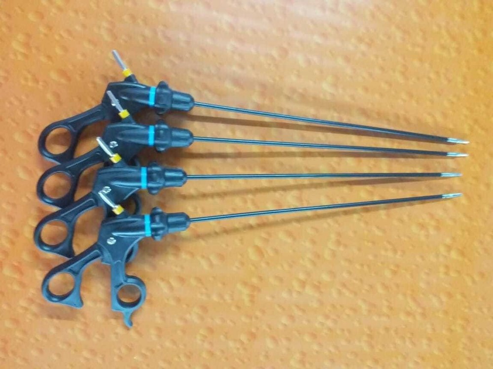 Laparoscopic Curved Scissor Forceps Graspers Laparoscopy Instruments 4 Pc