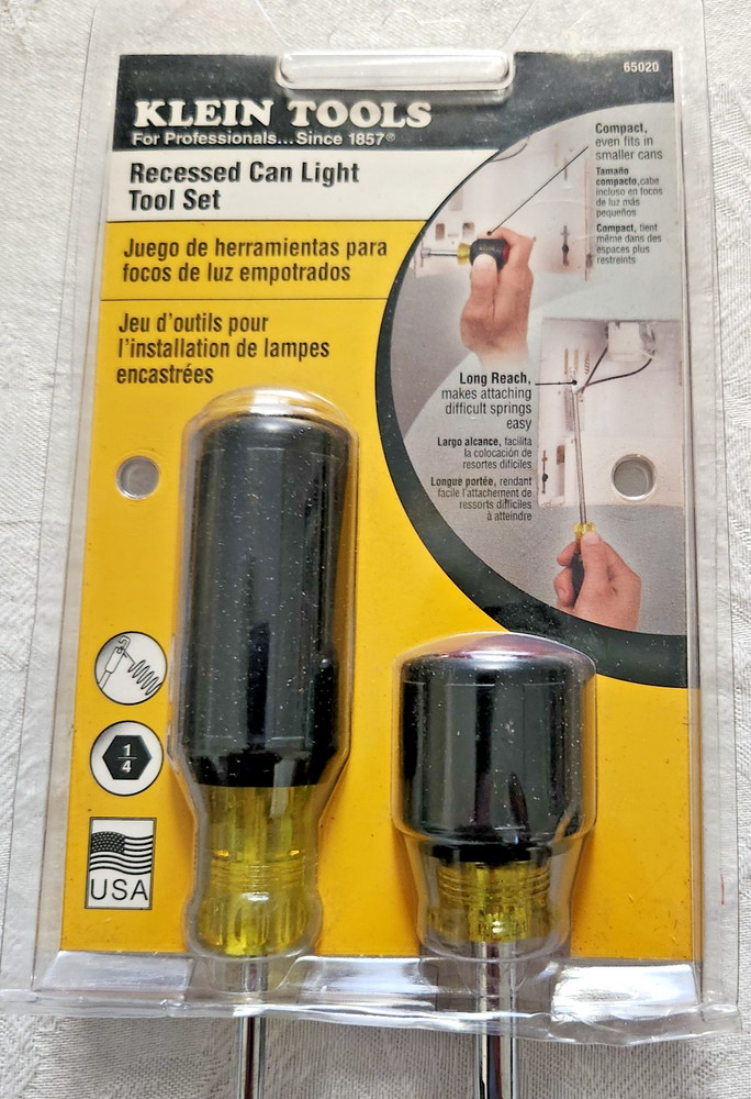 ⭐KLEIN TOOLS 65020 RECESSED CAN LIGHT TOOL SET IN ORIGINAL PACKAGING⭐