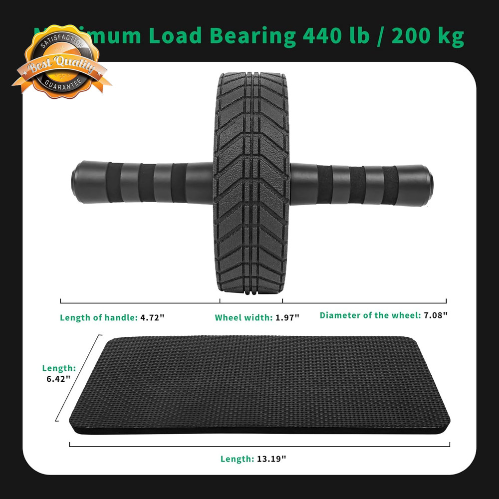 Ab Roller Wheel Core Abdominal Strength Training Home Gym Exercise Men