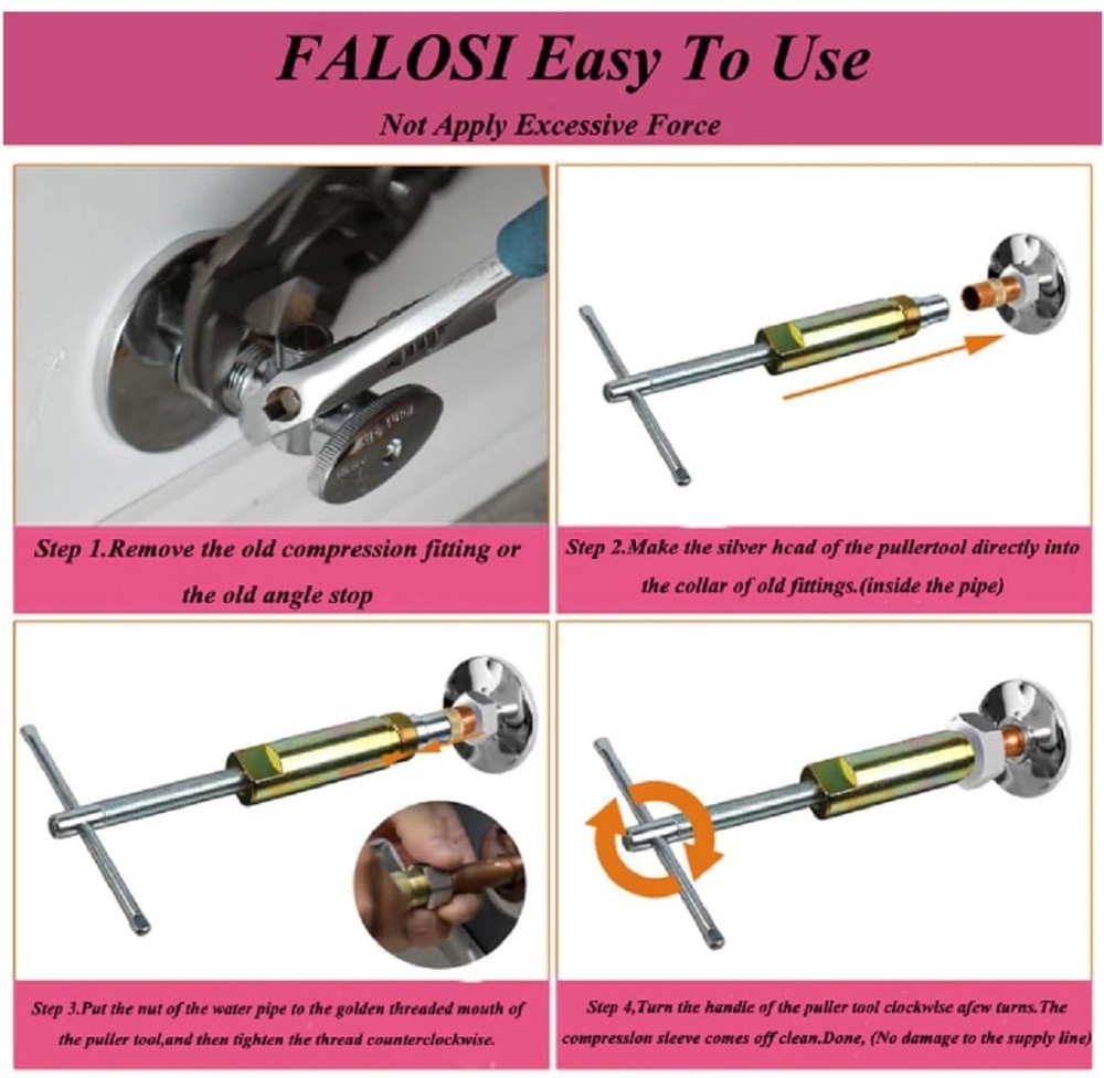 Compression Sleeve Puller Tool Remove Nut & Ferrule Of Pipe 03943-Sleeve Remover