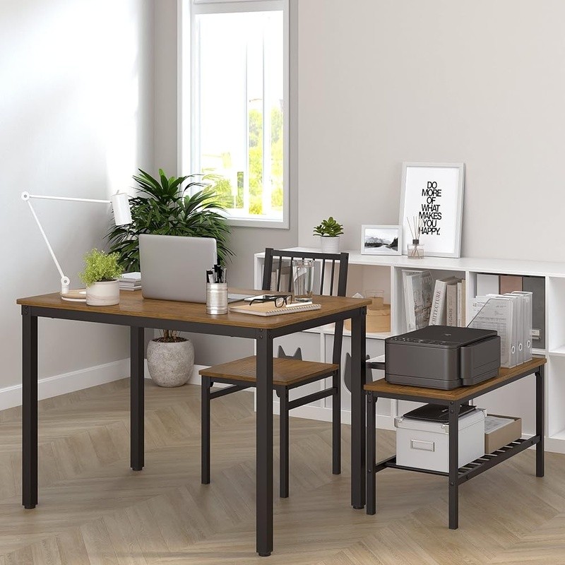 Multifunctional Dining Table Set W/ Chairs & Bench Easy Assembly Modern Design