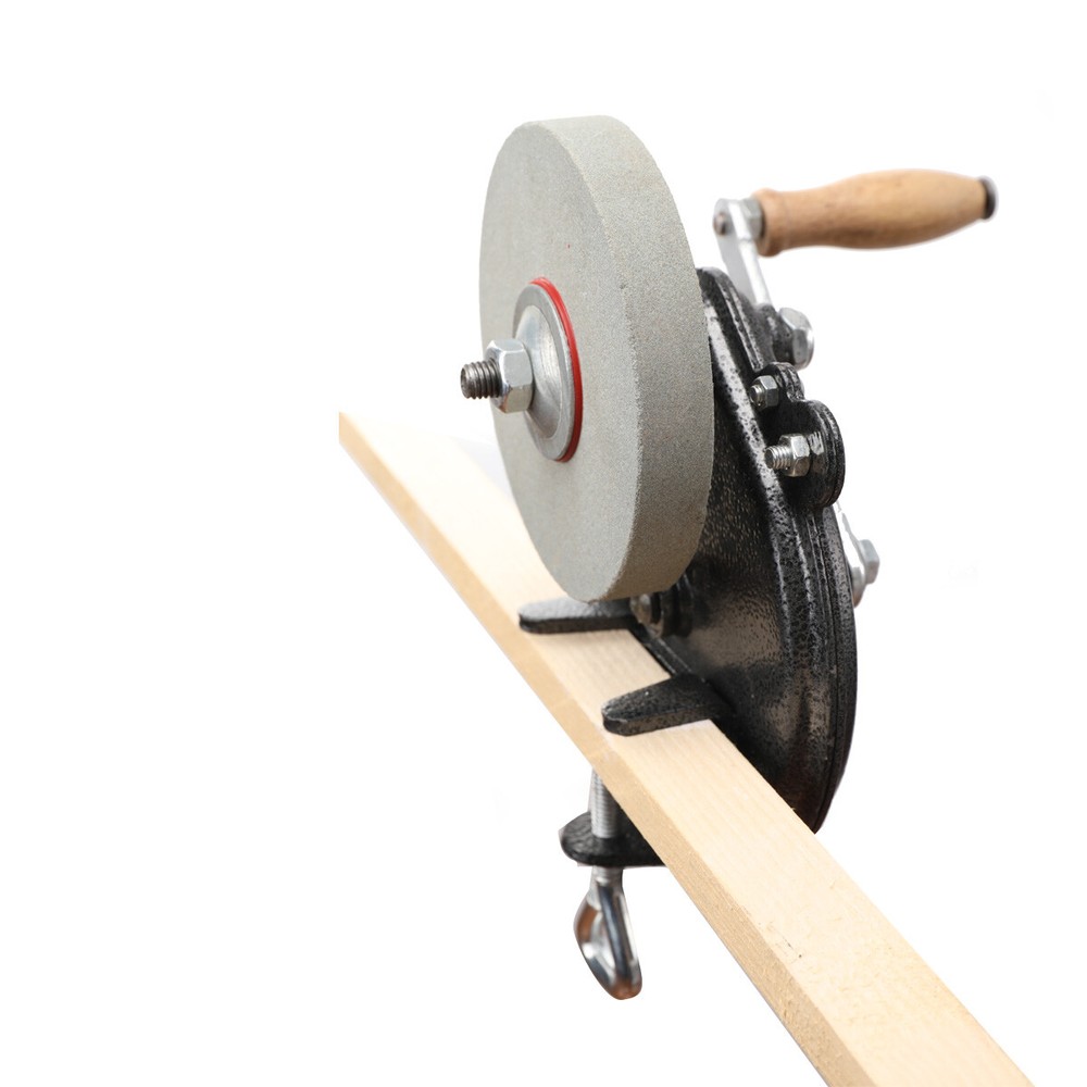 6” Hand Grinder Bench Mount Hand Crank Grinder Sharpener Tool Knives Sharpener