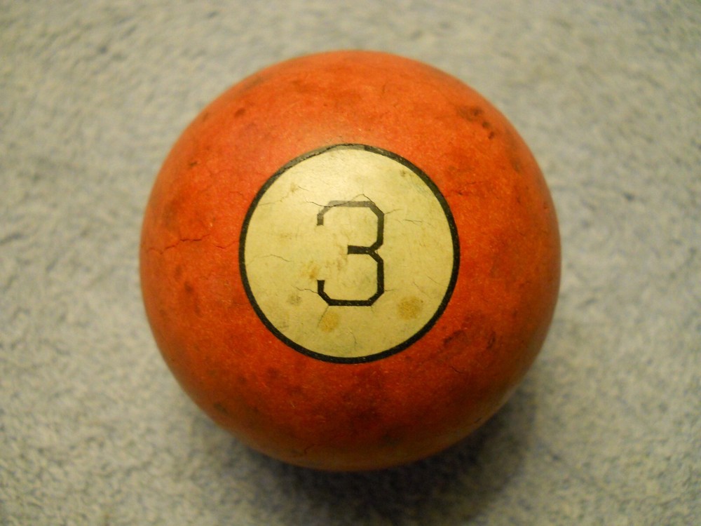 Vintage Clay Billiard Ball- #3