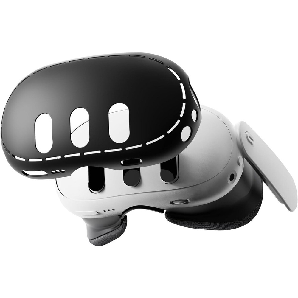 Headset Silicone Protective Cover Case For Quest 3 VR - Black