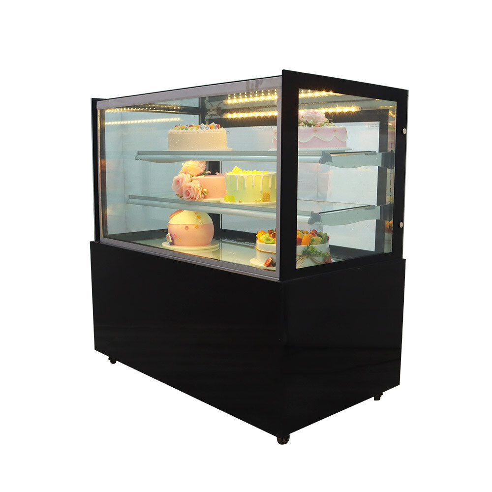 3 Layers Floor-standing Right Angle Cake refrigerated Display Cabinet 220V 385W