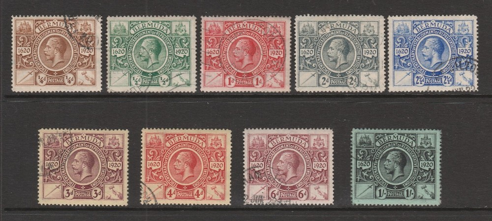 Bermuda 1921 Tercentenary complete set SG 68-76 Fine used.