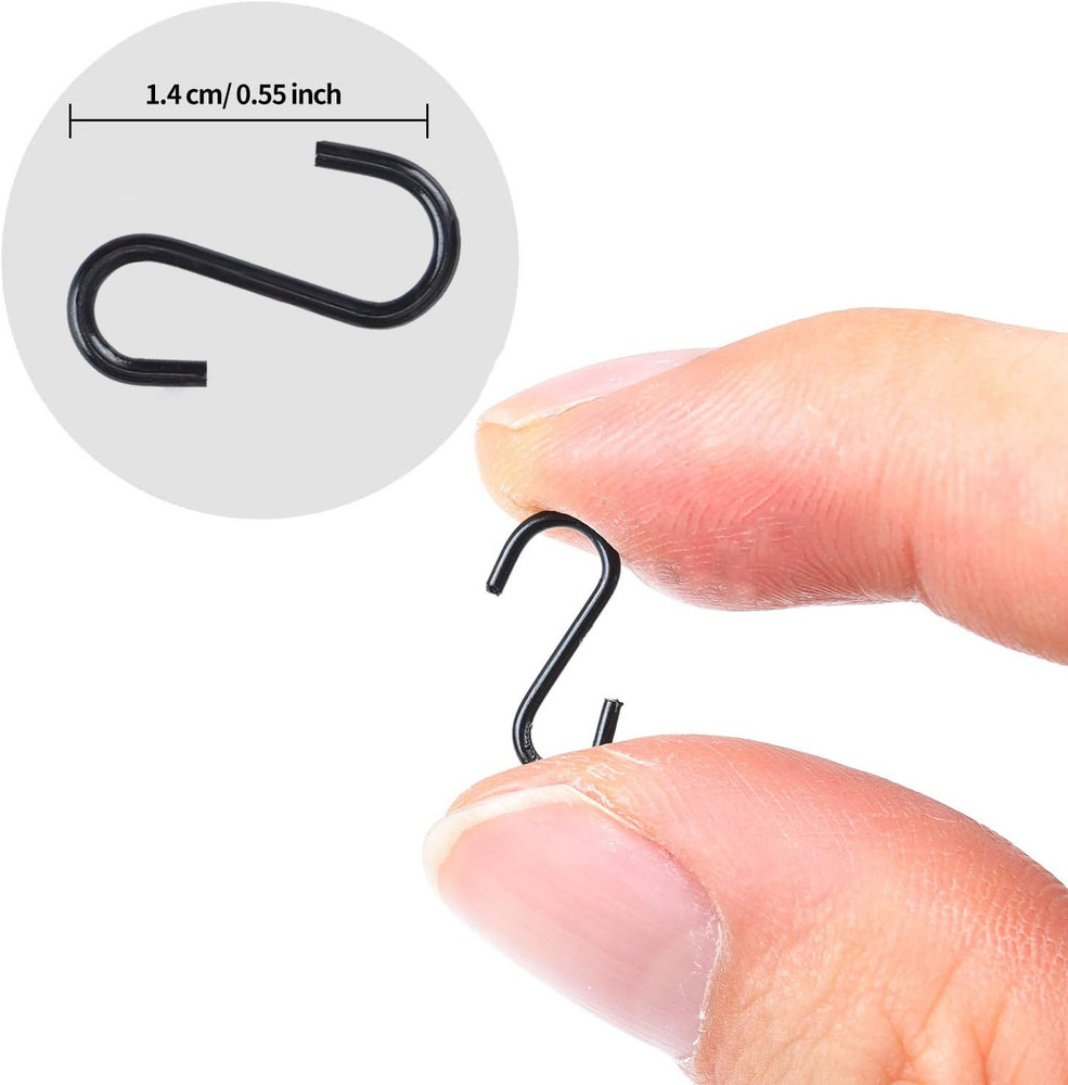 100Pc 1/2in Mini Stainless Steel S Hooks