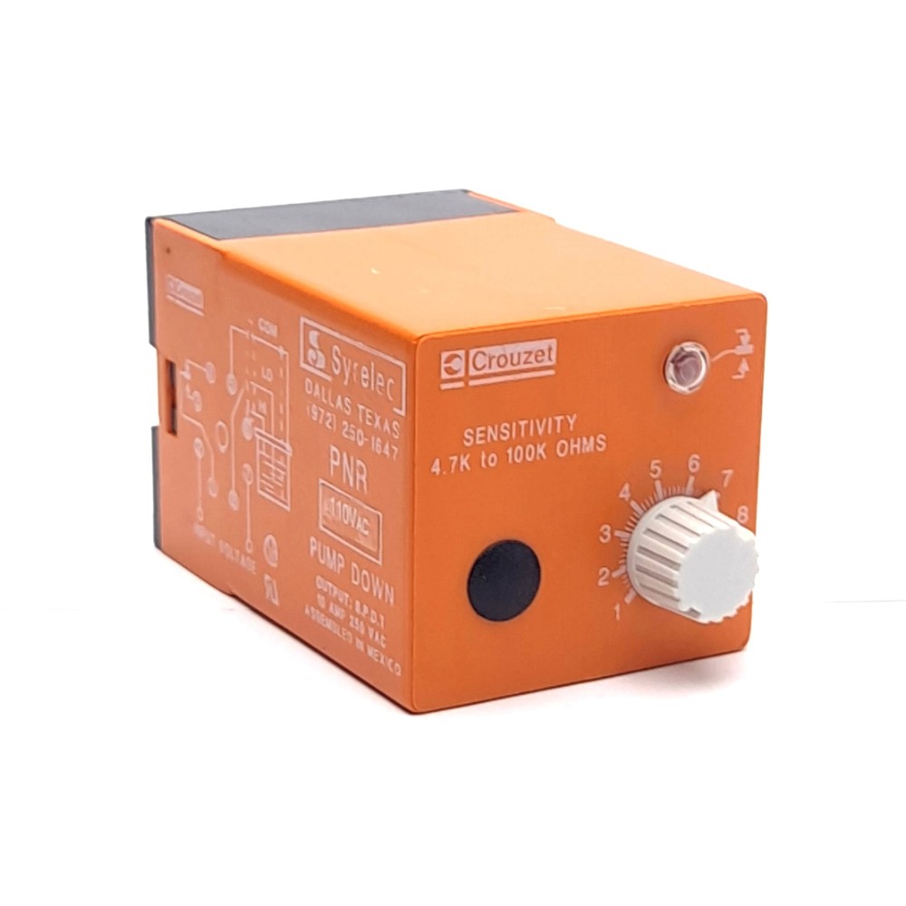 Crouzet PNR110A Liquid Level Controller Pump Down Relay, 110VAC Max, SPDT Output