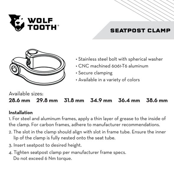 Wolf Tooth Precision-Machined Seatpost Clamp