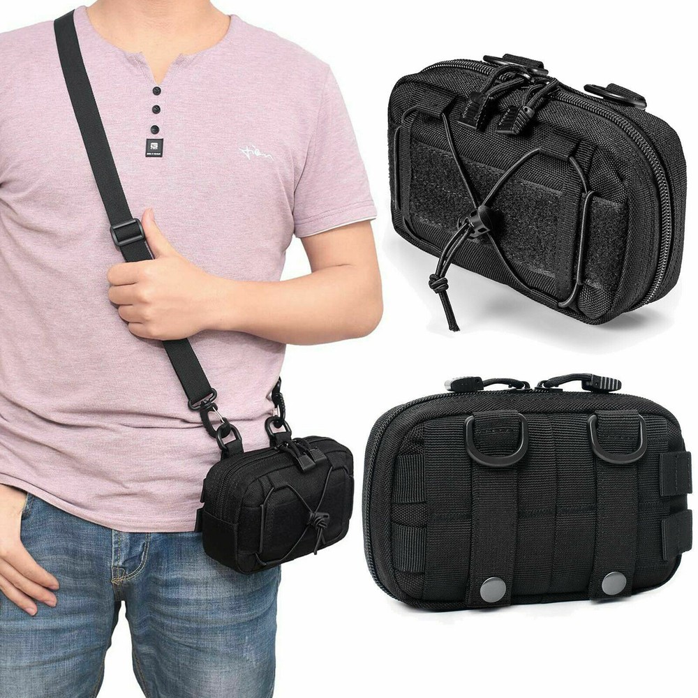 Tactical Molle Horizontal Admin Pouch Compact Utility EDC Organizer Tool Bag US
