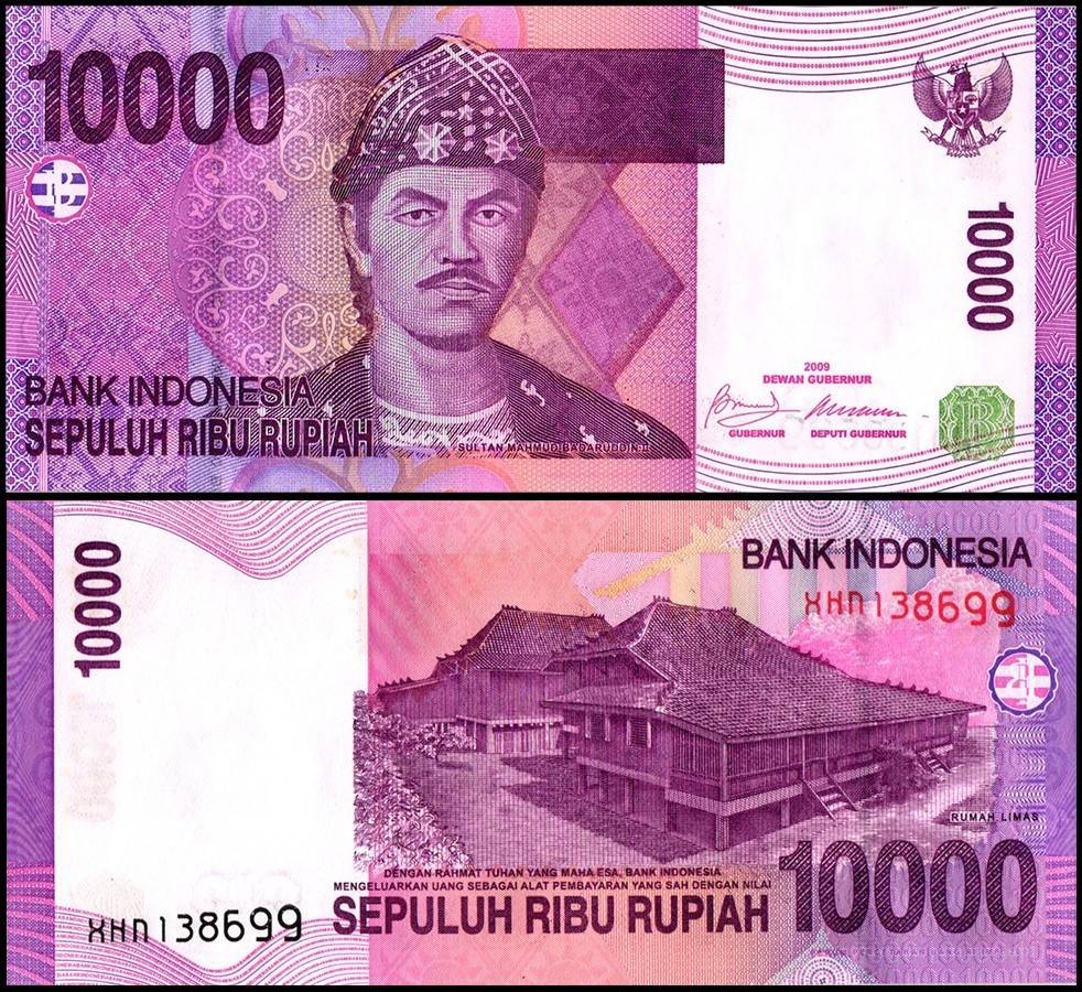 Indonesia 10000 Rupiah, 2009, P-143e, UNC, REPLACEMENT