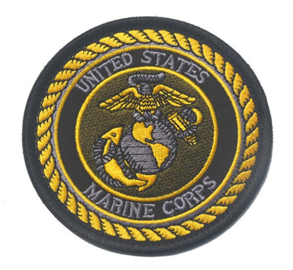 US Marine Corp TEAM HOOK PATCH Embroidered Hook and Loop Morale Patch FREE USA S