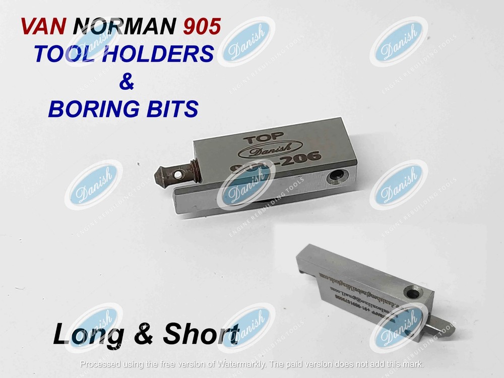 2x 905 Van Norman Boring Bar Tool Holders  With Tool Bits Long & Short Perfect