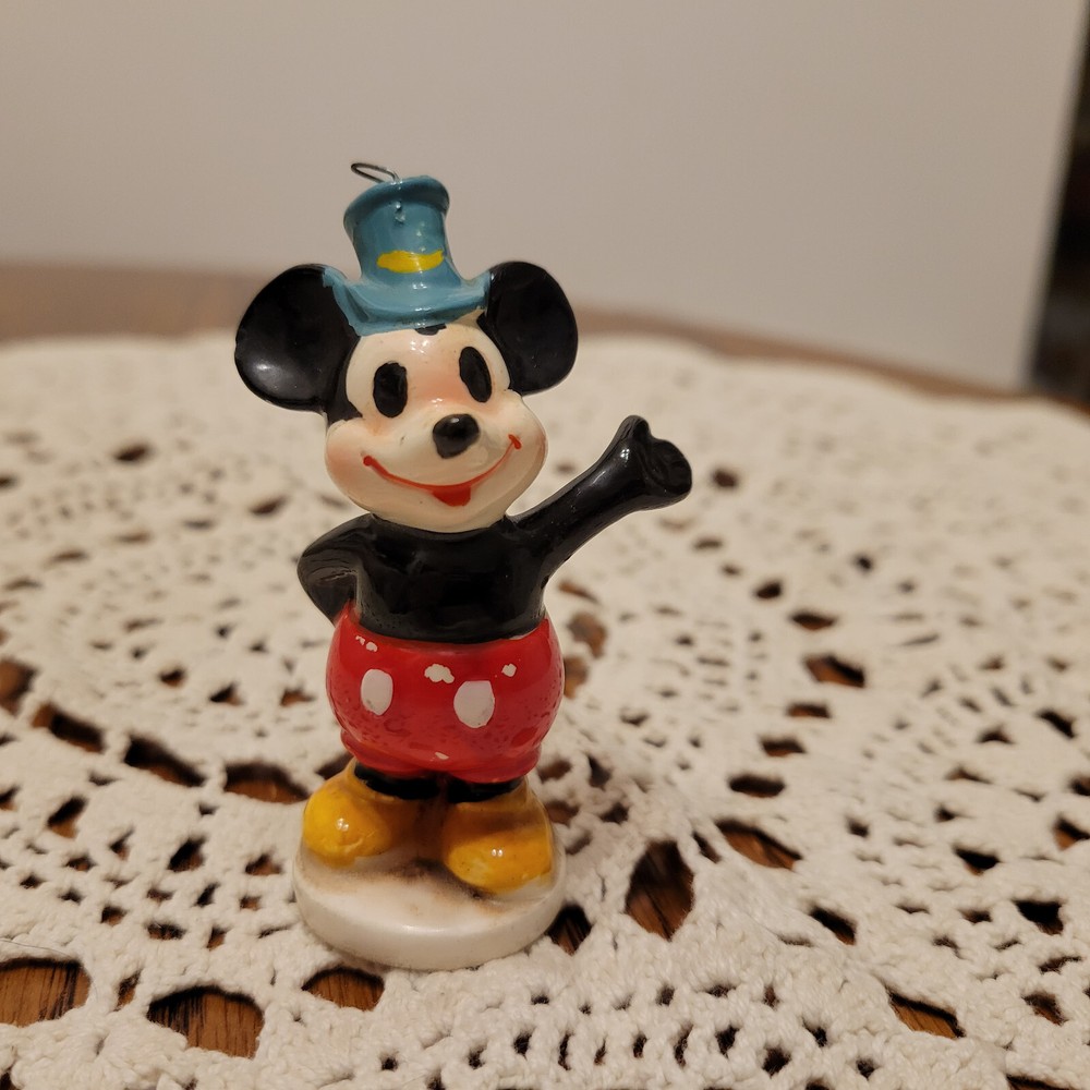 Vintage Walt Disney Mickey Mouse Porcelain Ornament