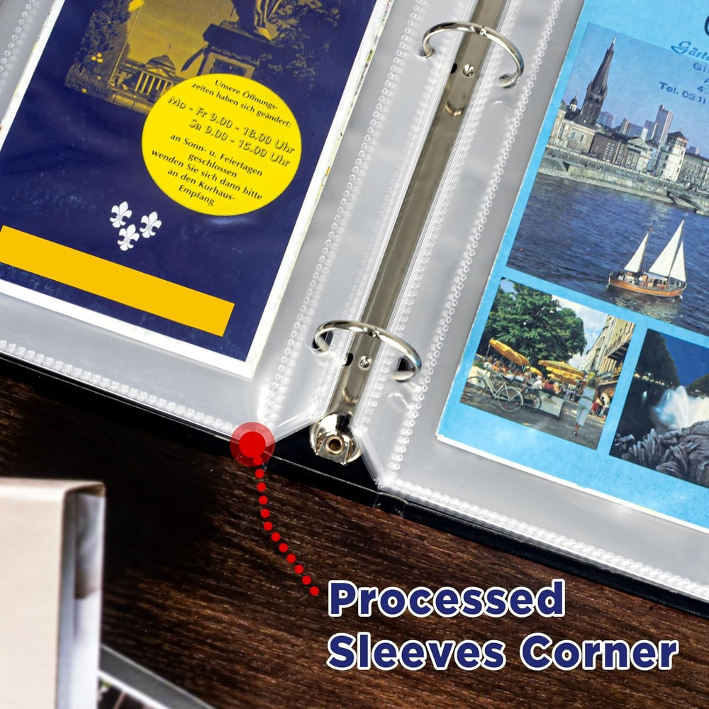 2-Pocket Folded Map Sleeves, Brochure Holder, Map Protector, 4.5" X 11" Pockets,