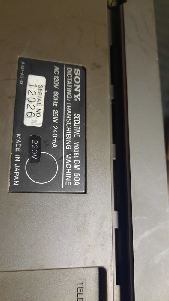 SONY Transcriber SECUTIVE BM-50A Tested Works