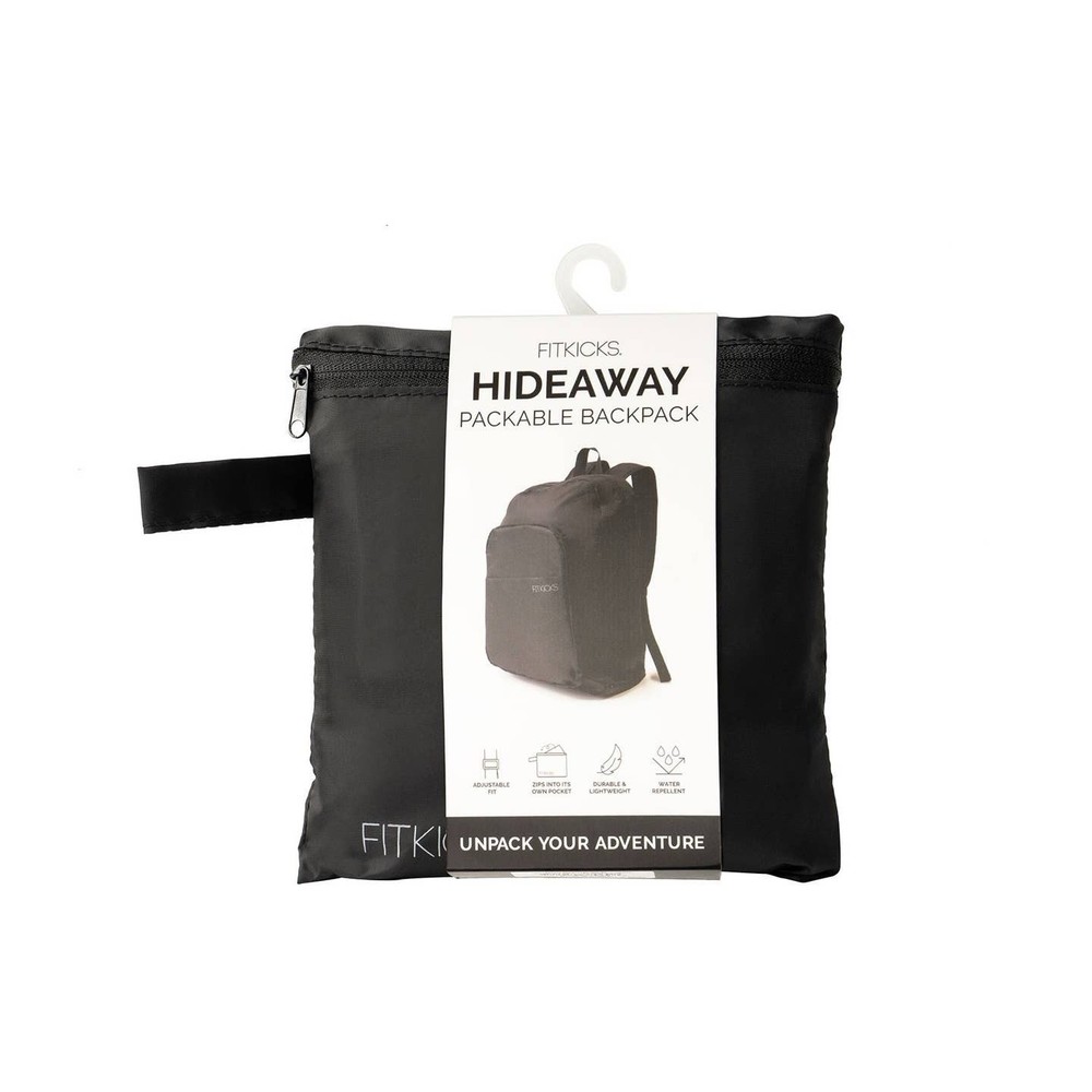 FITKICKS Hideaway Packable Backpack Assortment Color Black