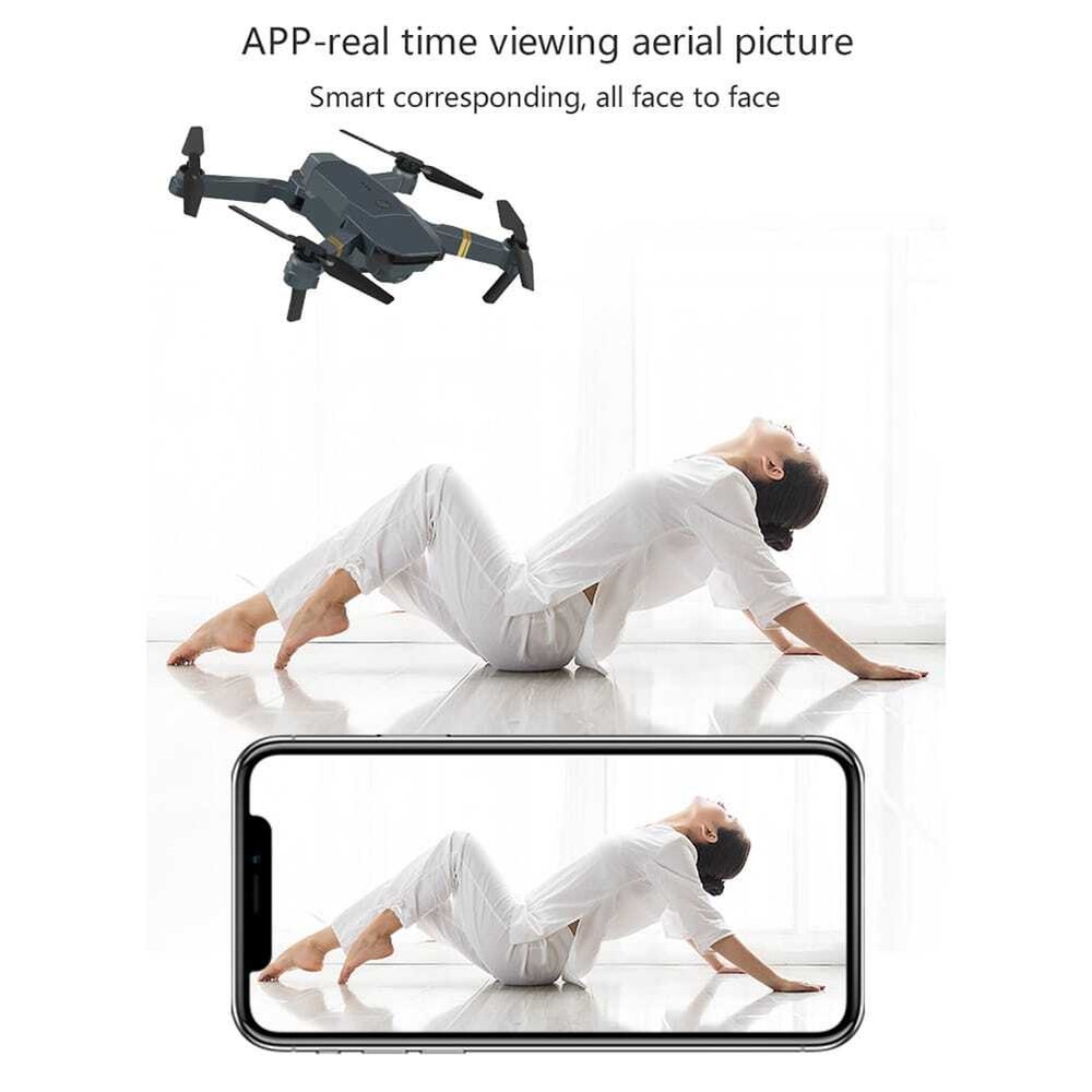 4K Drone HD Wide Angle Camera Drones E58 WiFi RC Quadcopter Foldable 2 batteries