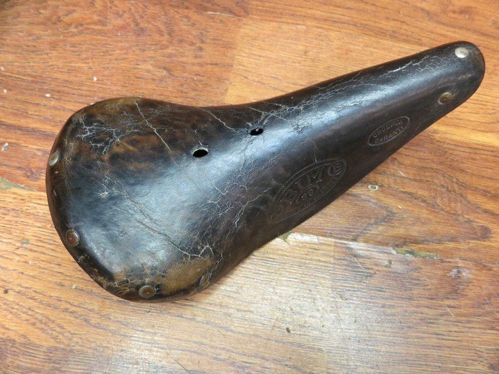 GENUINE VINTAGE BIN TB 39 BROWN LEATHER RIVETED SADDLE