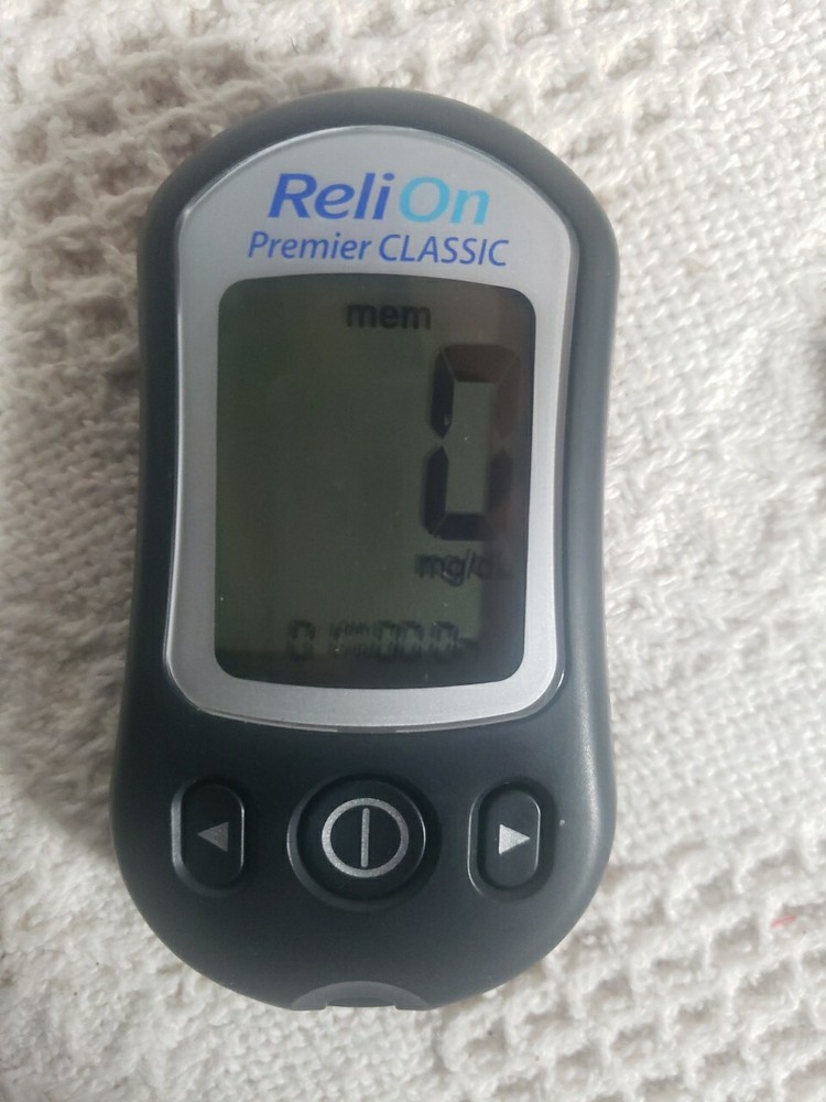 ReliOn Premier Glucose Meter Black Case Open Box Tested And Works