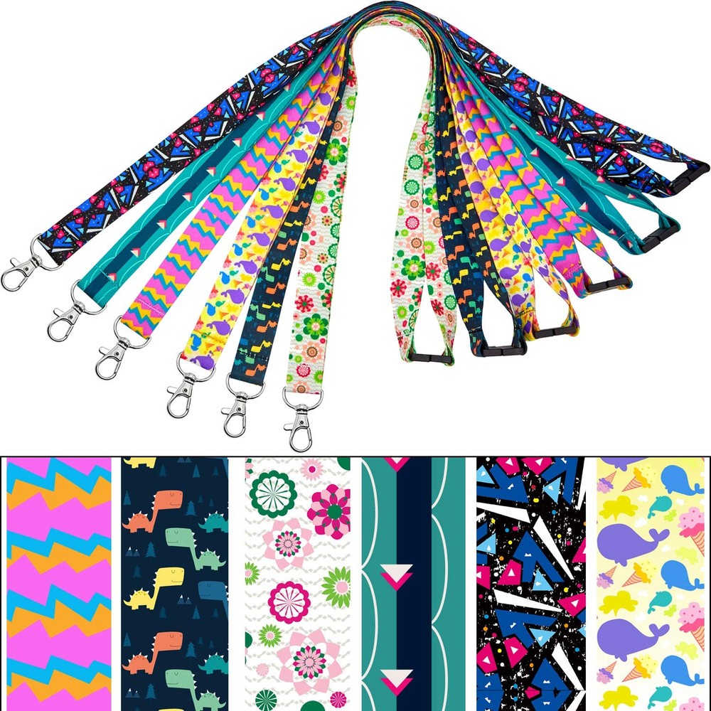 6 Pack Lanyard With Badge Holder Vertical, 6 Vertical