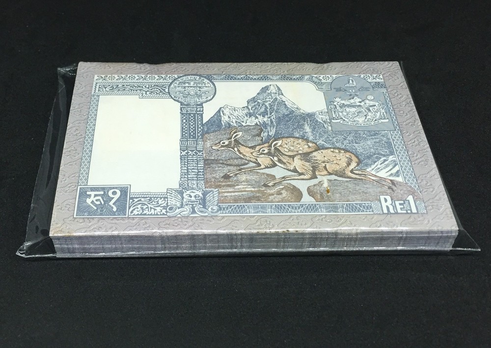 NEPAL 1 Rupee X 100 PCS 1991 P-37 Bundle UNC Uncirculated