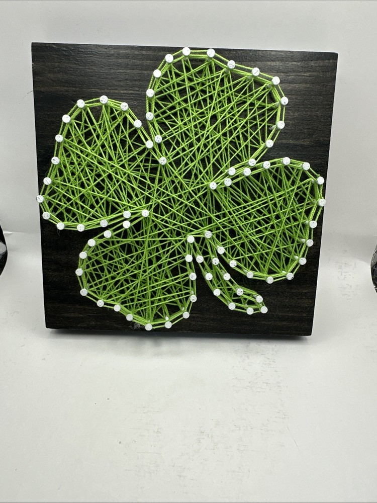 Hand Crafted String It By Kat 4 Leaf Clover