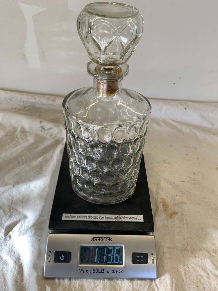 Midcentury Clear Glass Decanter