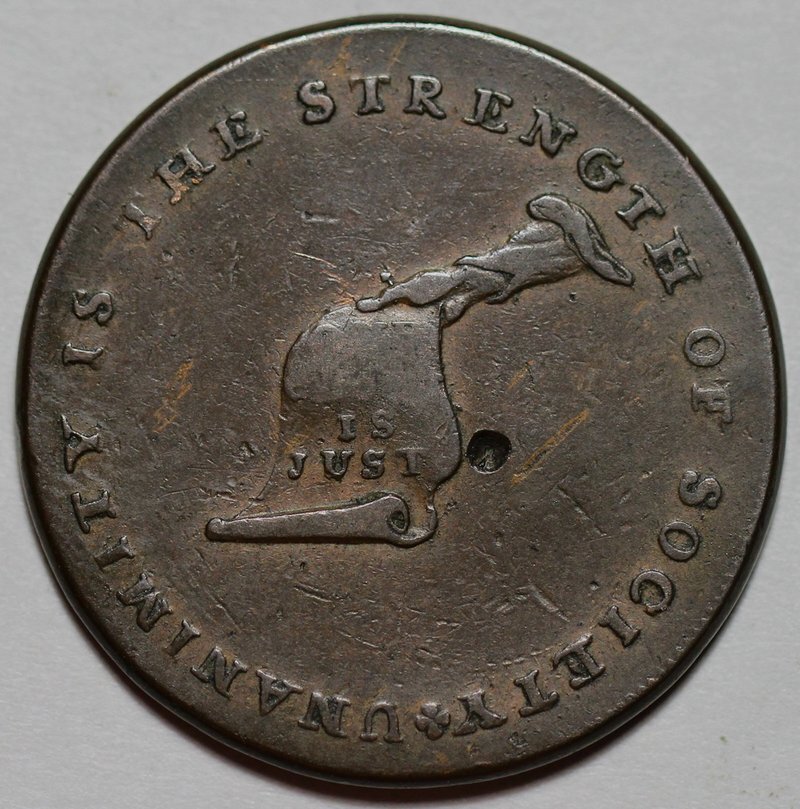 (c1790's) Plain Edge - Kentucky Token - US Copper Colonial Coin