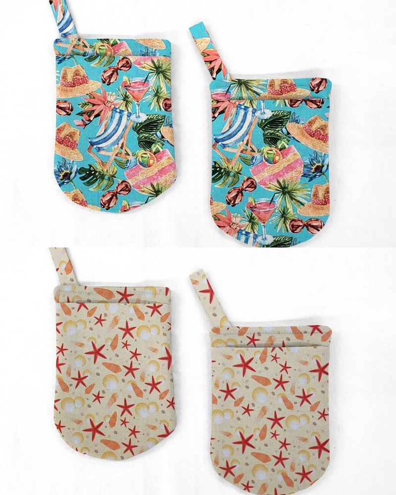 Beach Seaside Oven Mitts (Set of 2) (2 Patterns Available)