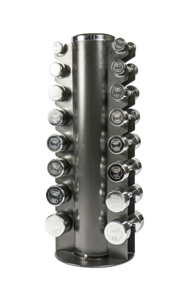 2-Sided Dumbbell Rack 8 Pair Vertical Stand Space Saving Storage