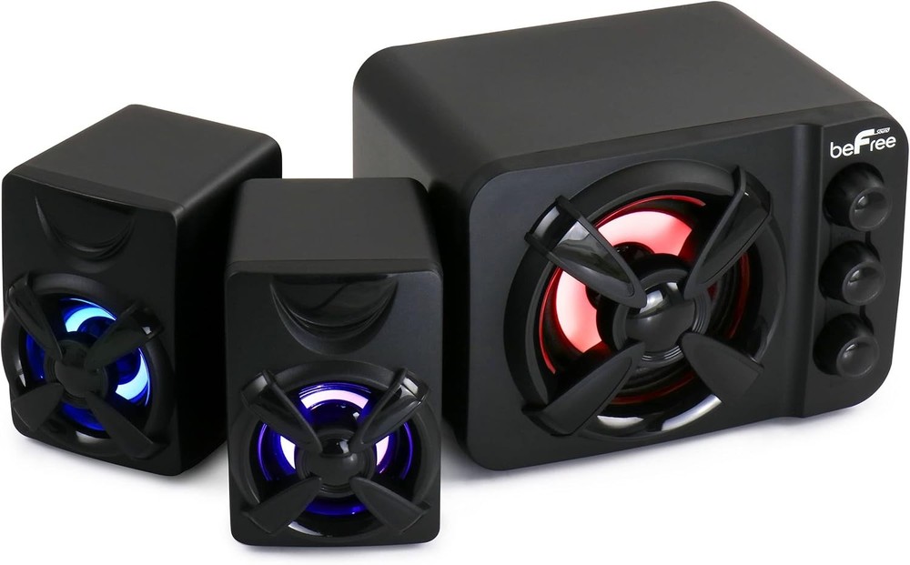 Vibrant Color LED 2.1 Gaming Speaker System for Immersive Sound Experience