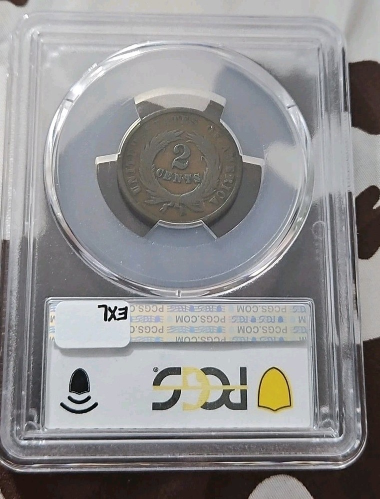 1864 PCGS G6 - LARGE MOTTO - Shield 2c Two Cent US Coin🔥🔥