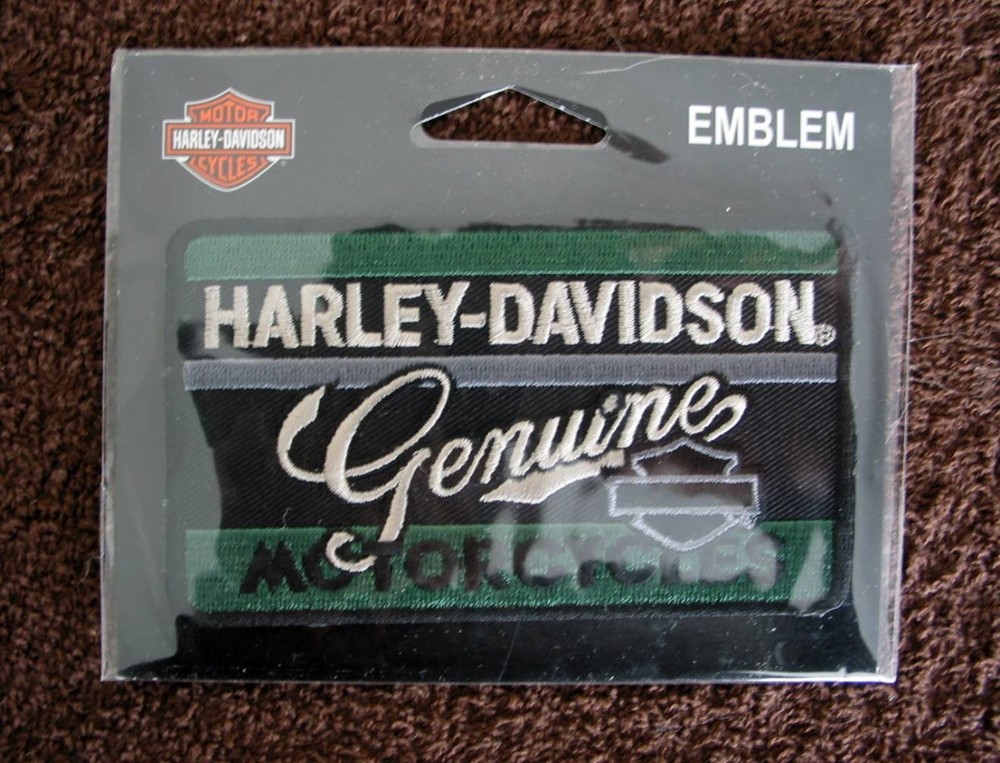 Harley Davidson Genuine   Bar & Shield  Green  Patch /  Emblem