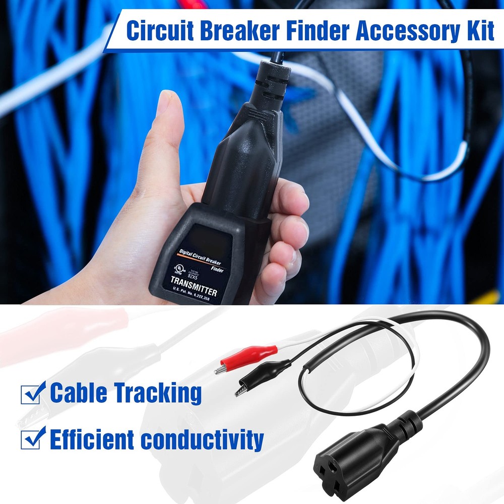 Circuit Breaker Finder Adapter Accessory Kit Leads Tester Clips Light Socket